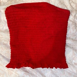 Strapless bandeau top